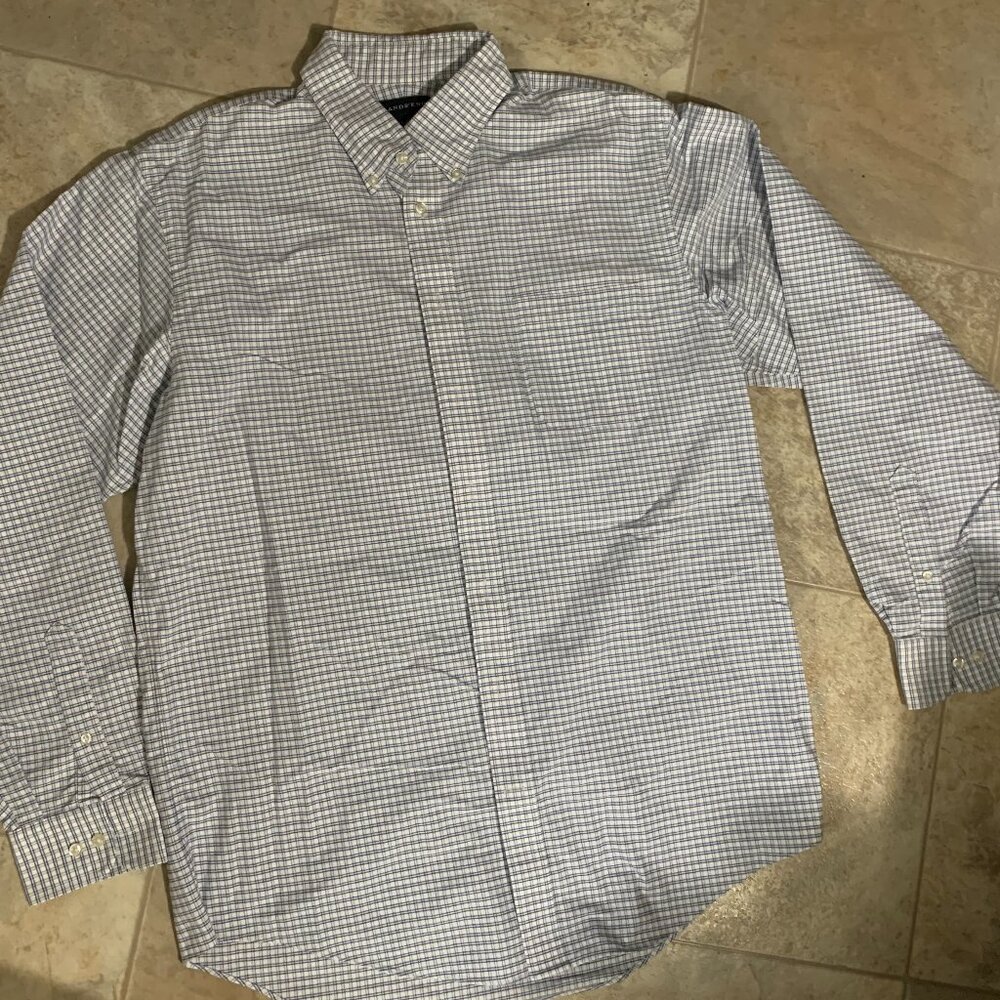 lands end large men's button shirt